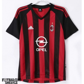 AC Milan 2002-2003 Retro Domácí Dres Krátký Rukáv